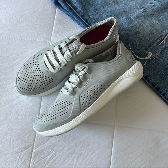 CROCS Shoes - Crocs LiteRide Pacer Womens Size 8 Grey Walking Comfort Shoes Sneakers